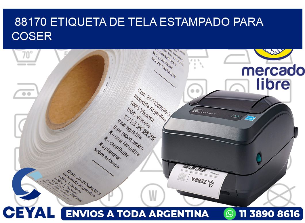 88170 ETIQUETA DE TELA ESTAMPADO PARA COSER