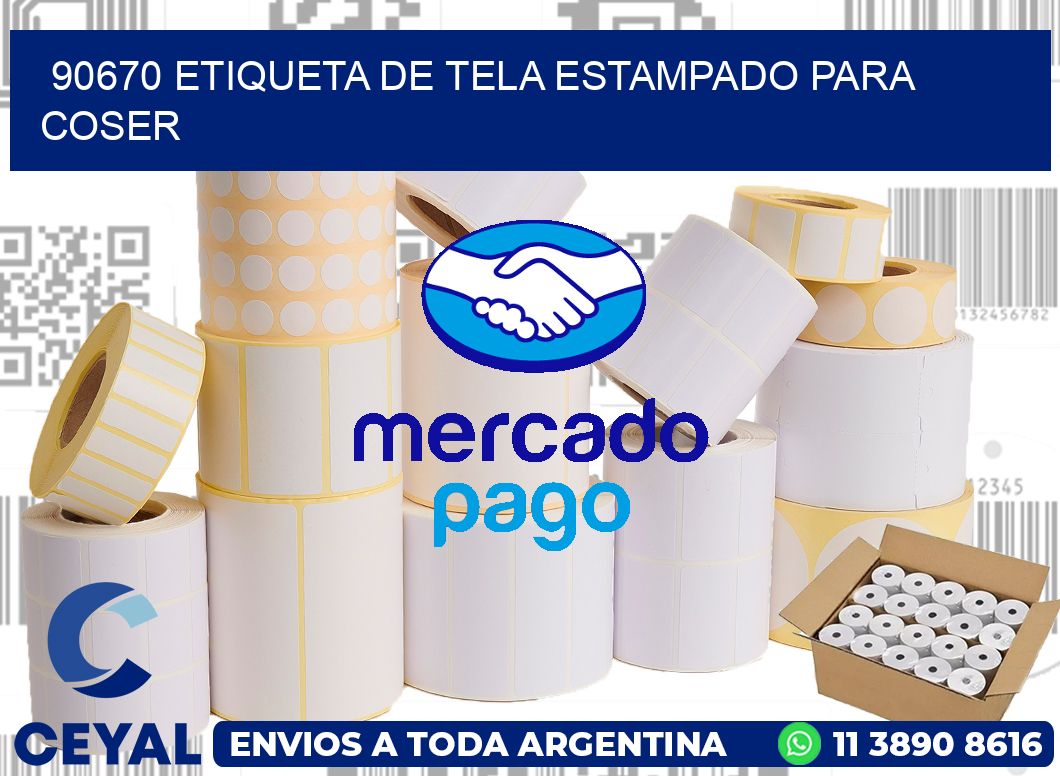 90670 ETIQUETA DE TELA ESTAMPADO PARA COSER