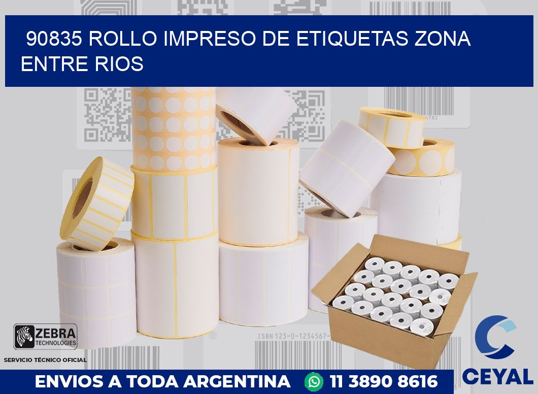 90835 ROLLO IMPRESO DE ETIQUETAS ZONA ENTRE RIOS