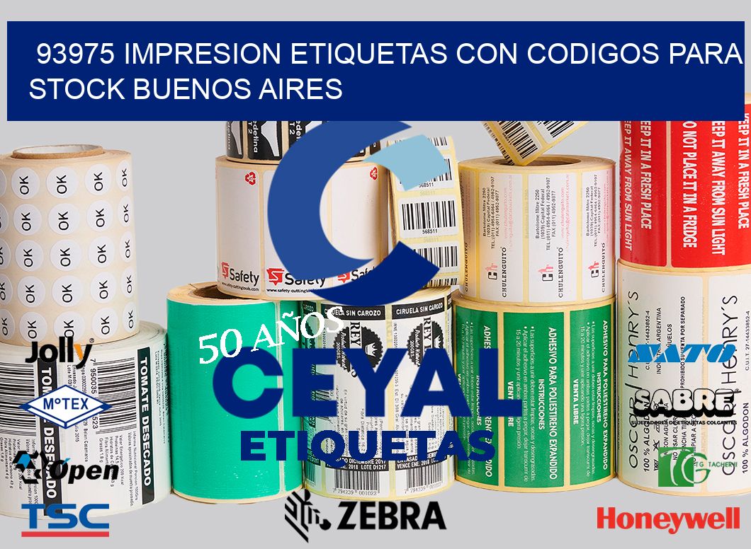 93975 IMPRESION ETIQUETAS CON CODIGOS PARA STOCK BUENOS AIRES