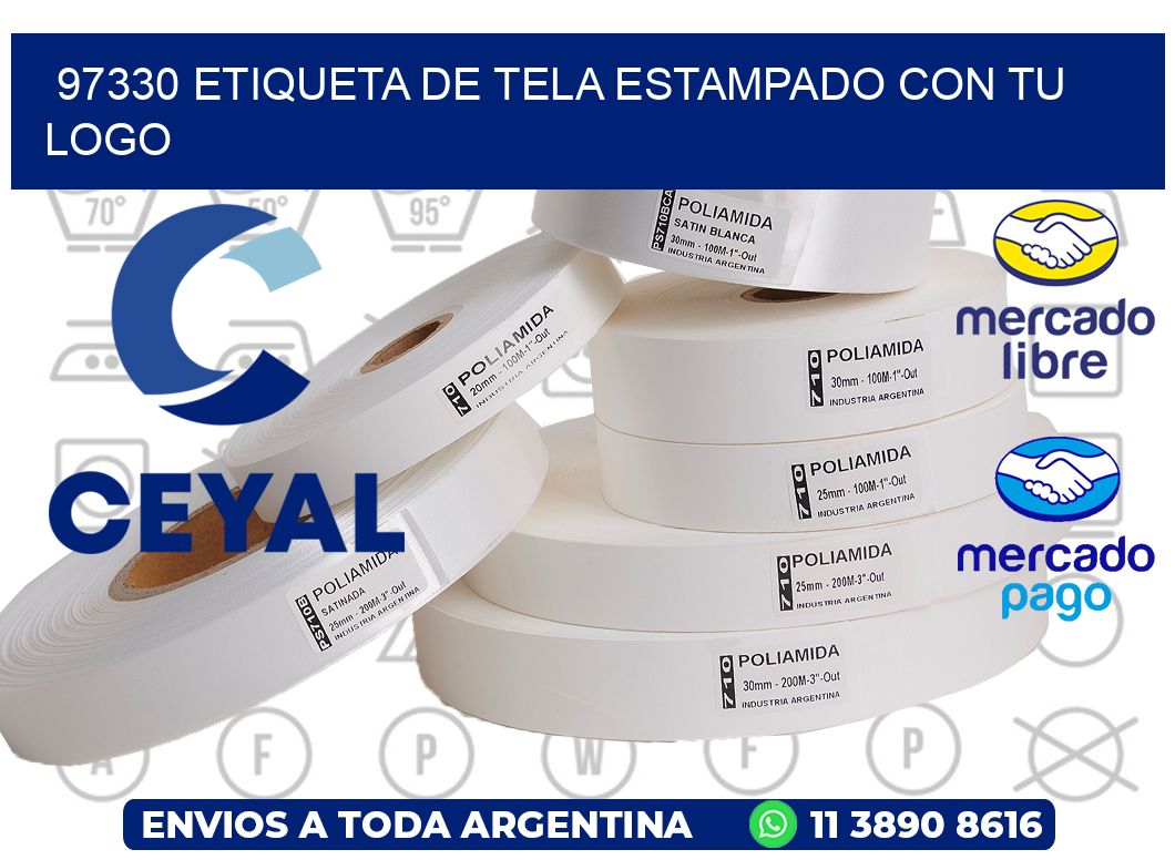97330 ETIQUETA DE TELA ESTAMPADO CON TU LOGO