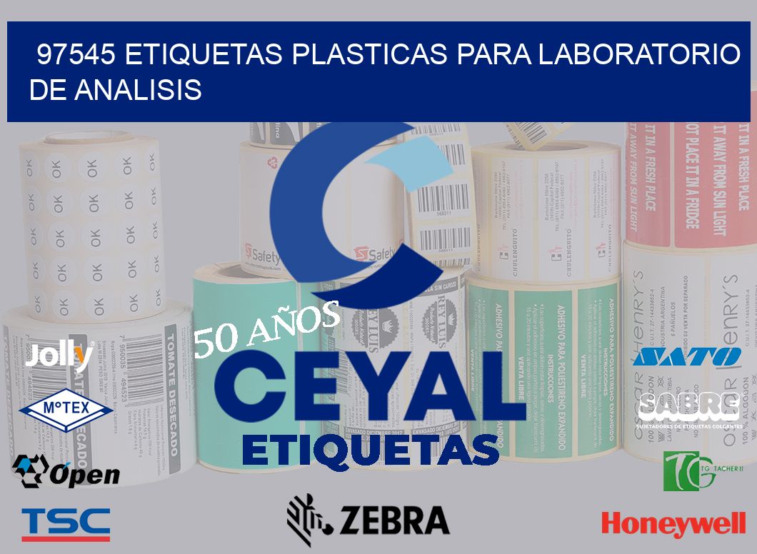 97545 ETIQUETAS PLASTICAS PARA LABORATORIO DE ANALISIS