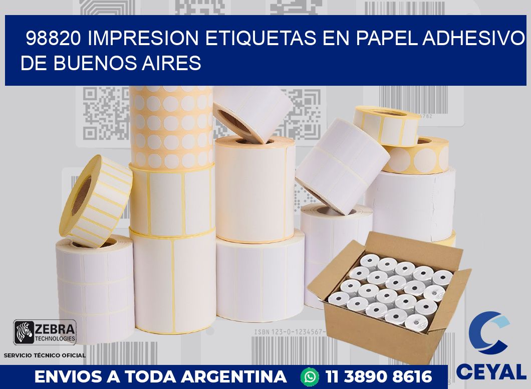 98820 IMPRESION ETIQUETAS EN PAPEL ADHESIVO DE BUENOS AIRES