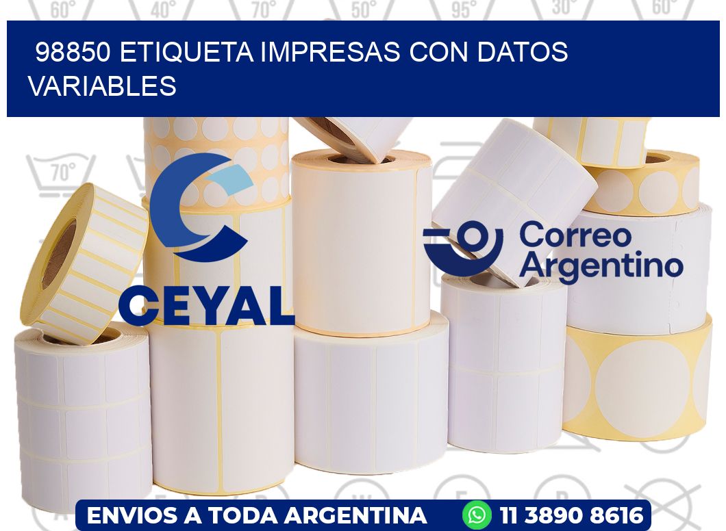 98850 ETIQUETA IMPRESAS CON DATOS VARIABLES
