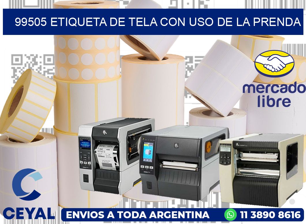 99505 ETIQUETA DE TELA CON USO DE LA PRENDA