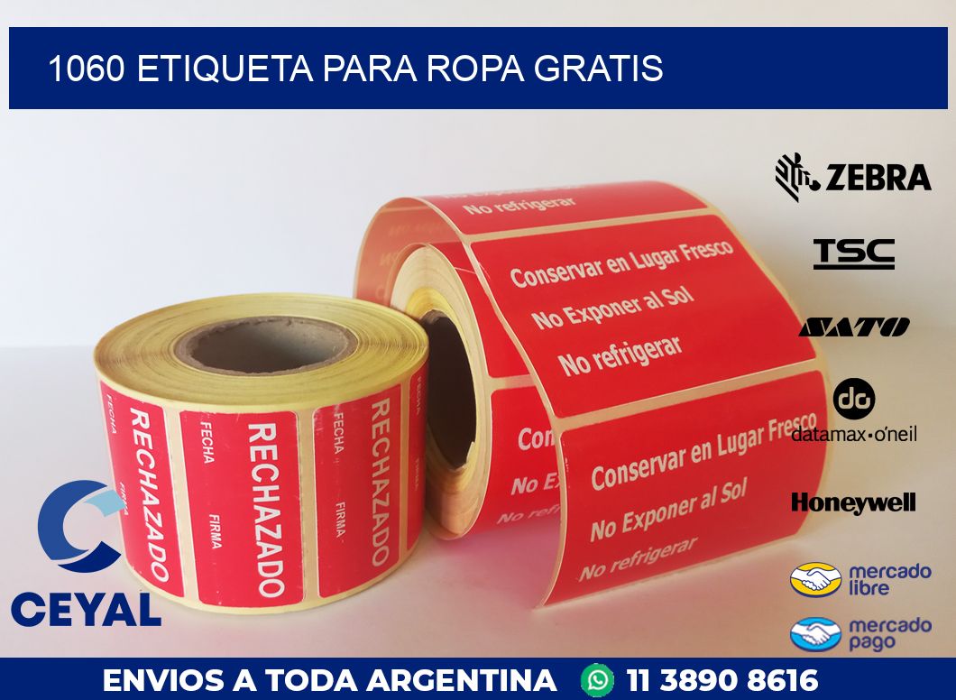 1060 ETIQUETA PARA ROPA GRATIS