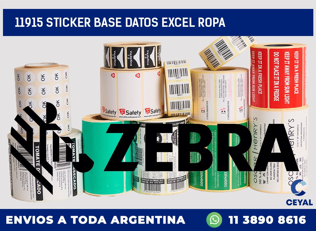 11915 sticker base datos excel ropa