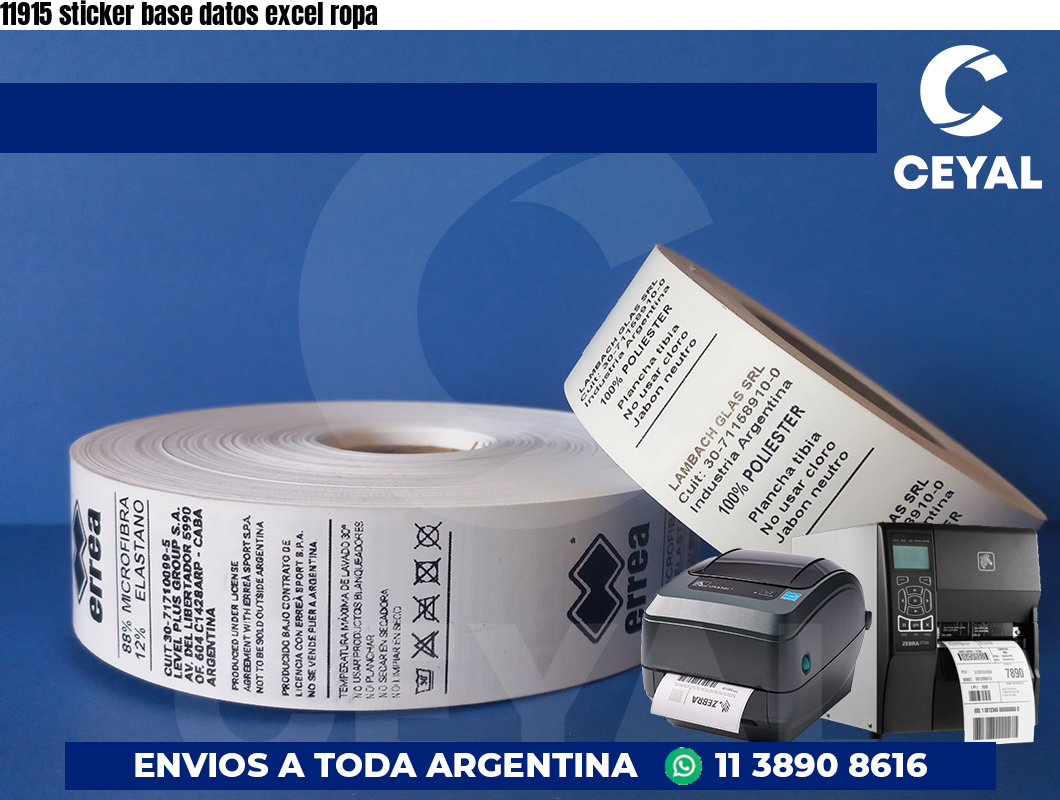 11915 sticker base datos excel ropa