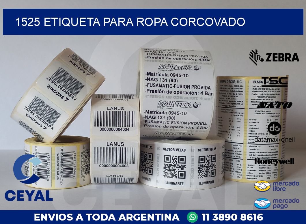 1525 ETIQUETA PARA ROPA CORCOVADO