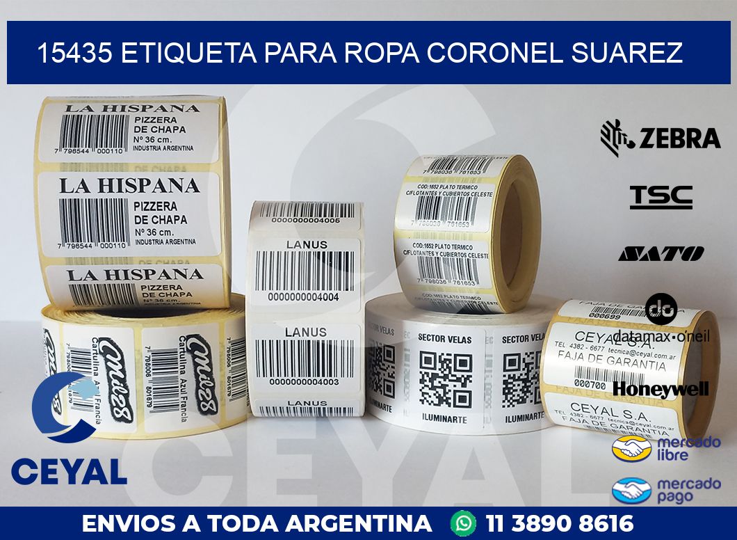 15435 ETIQUETA PARA ROPA CORONEL SUAREZ