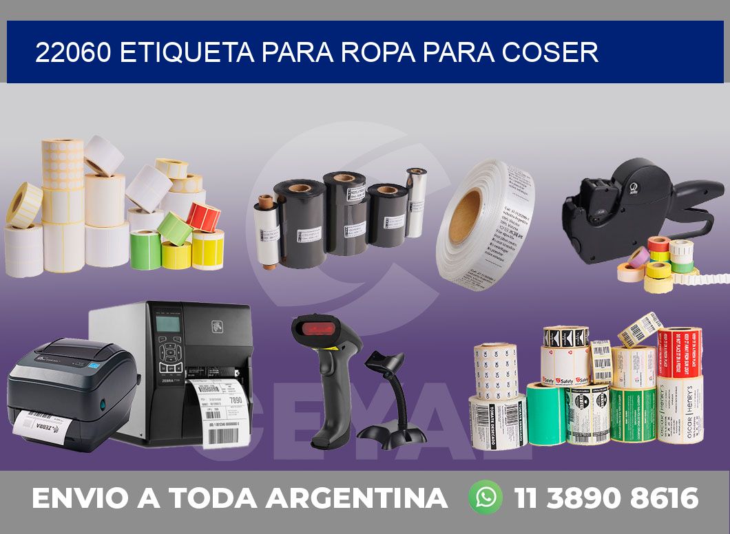 22060 ETIQUETA PARA ROPA PARA COSER