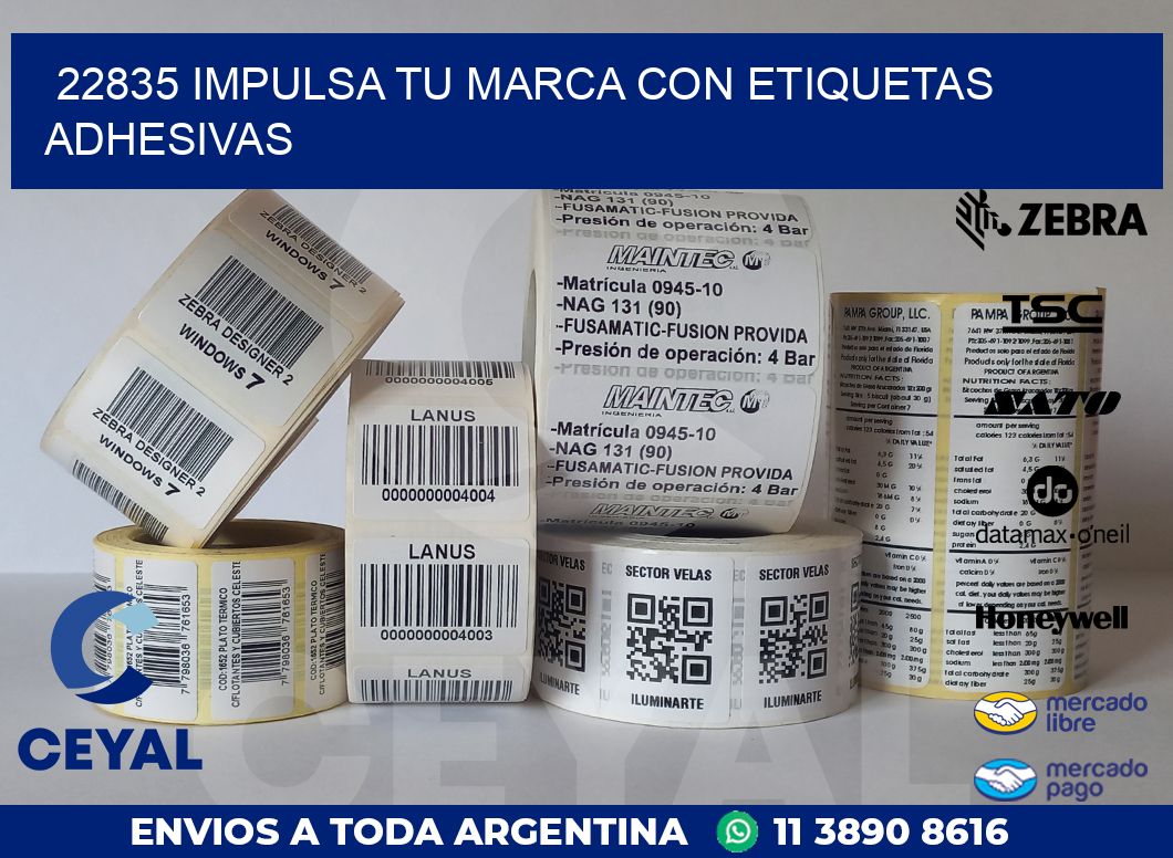22835 IMPULSA TU MARCA CON ETIQUETAS ADHESIVAS