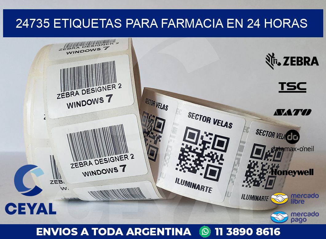 24735 ETIQUETAS PARA FARMACIA EN 24 HORAS