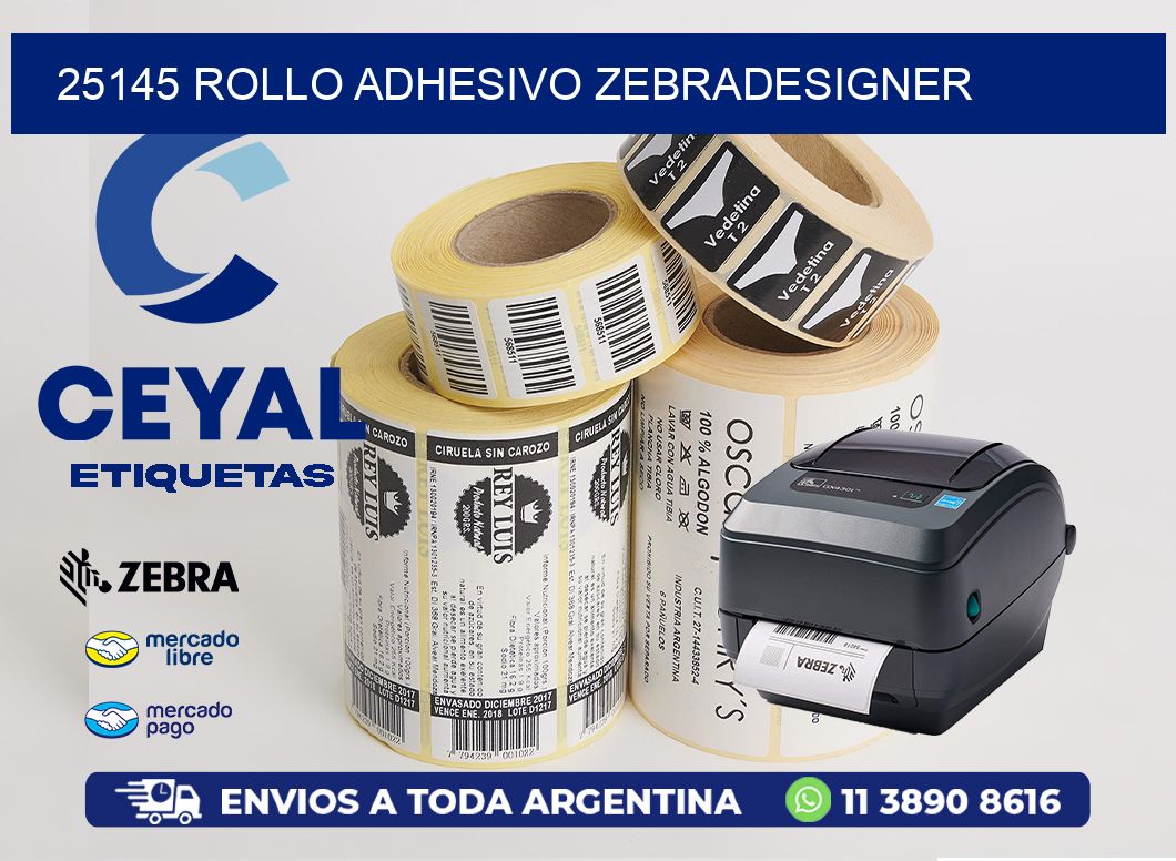 25145 ROLLO ADHESIVO ZEBRADESIGNER