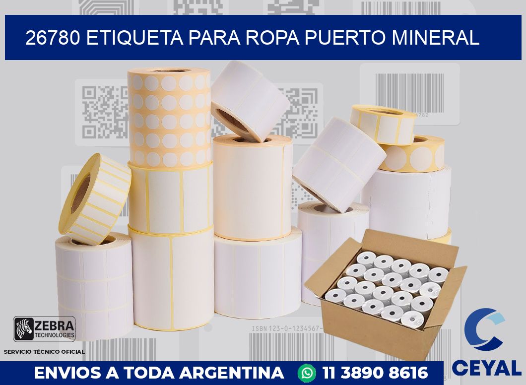 26780 ETIQUETA PARA ROPA PUERTO MINERAL