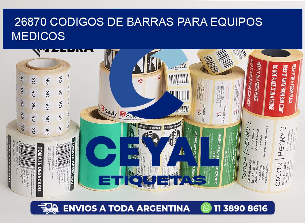26870 CODIGOS DE BARRAS PARA EQUIPOS MEDICOS