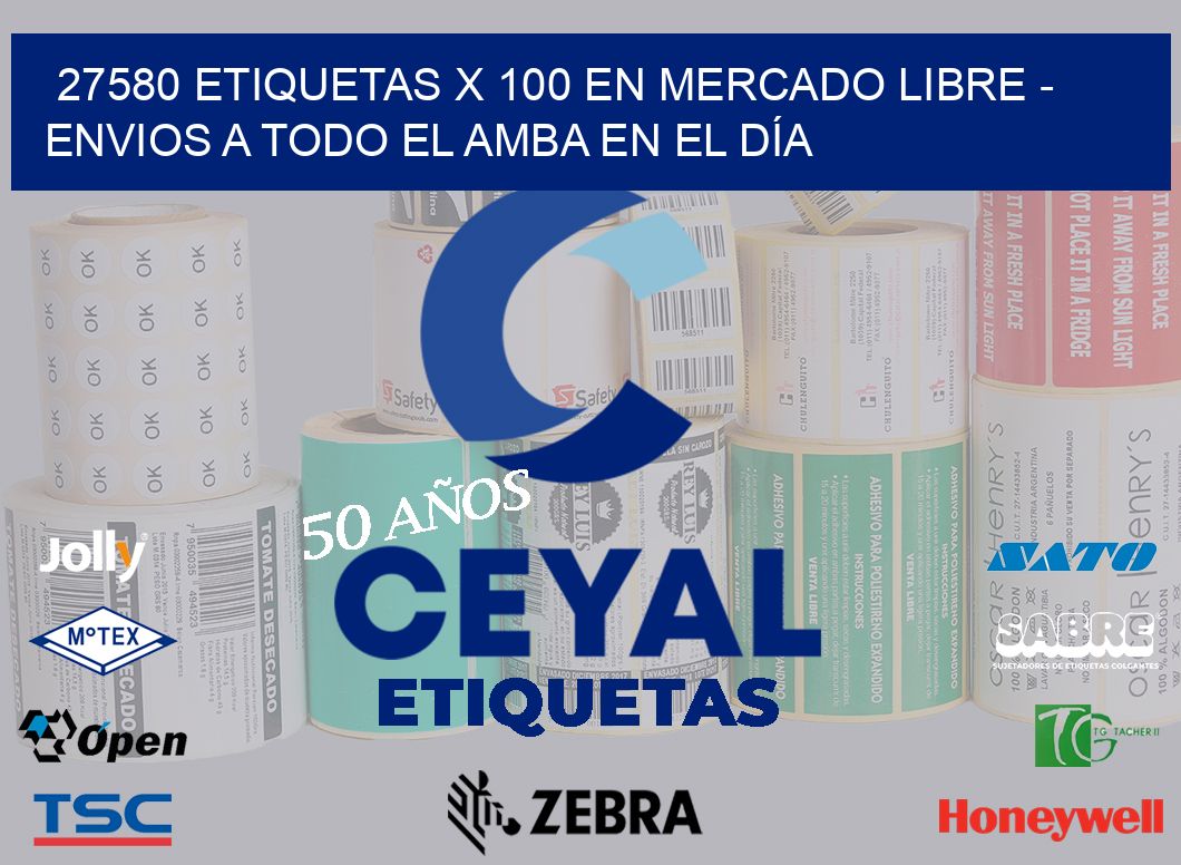 27580 ETIQUETAS X 100 EN MERCADO LIBRE – ENVIOS A TODO EL AMBA EN EL DÍA