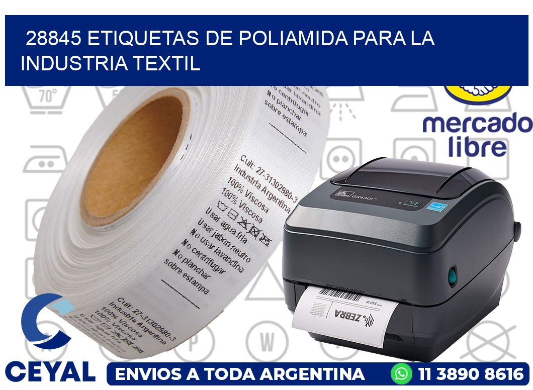 28845 ETIQUETAS DE POLIAMIDA PARA LA INDUSTRIA TEXTIL