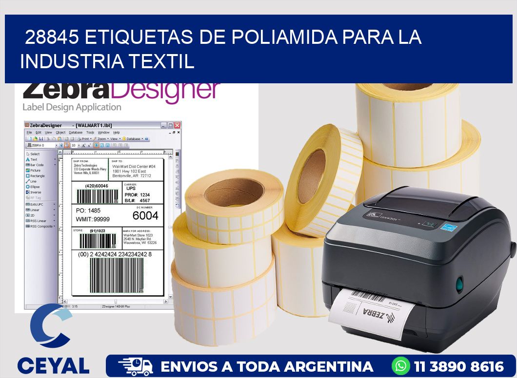 28845 ETIQUETAS DE POLIAMIDA PARA LA INDUSTRIA TEXTIL
