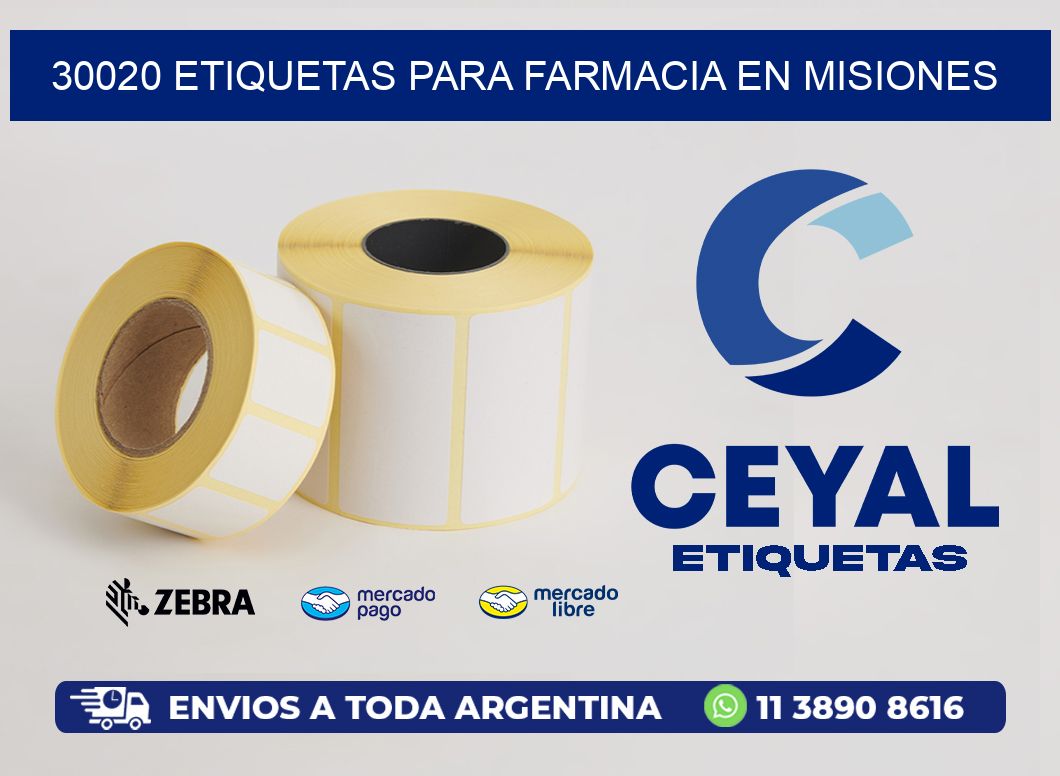 30020 ETIQUETAS PARA FARMACIA EN MISIONES