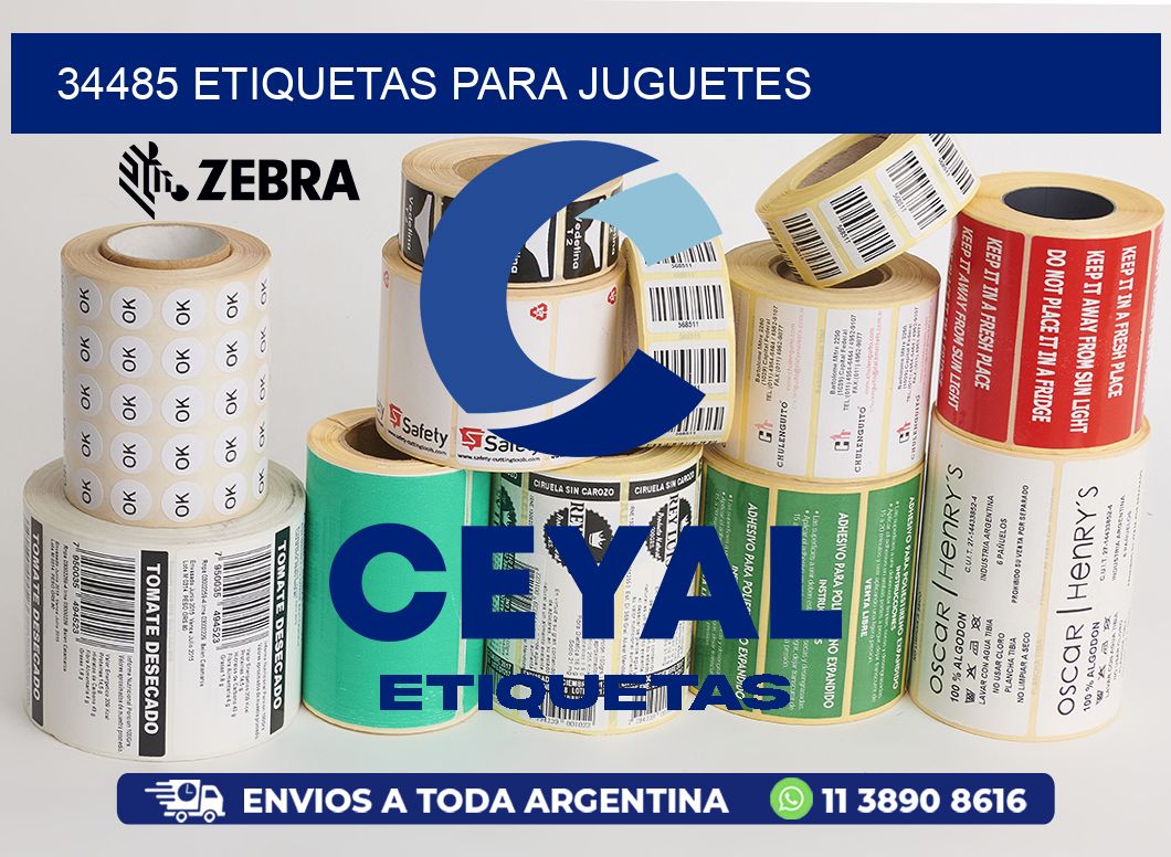 34485 etiquetas para juguetes