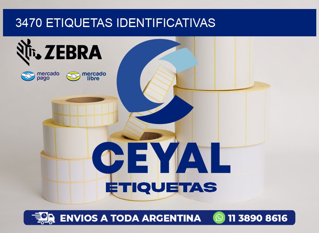 3470 etiquetas identificativas