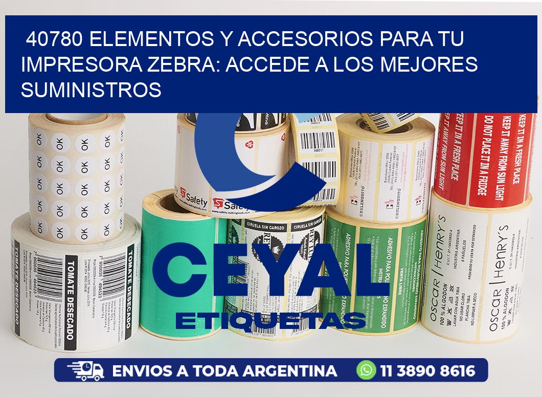 40780 ELEMENTOS Y ACCESORIOS PARA TU IMPRESORA ZEBRA: ACCEDE A LOS MEJORES SUMINISTROS