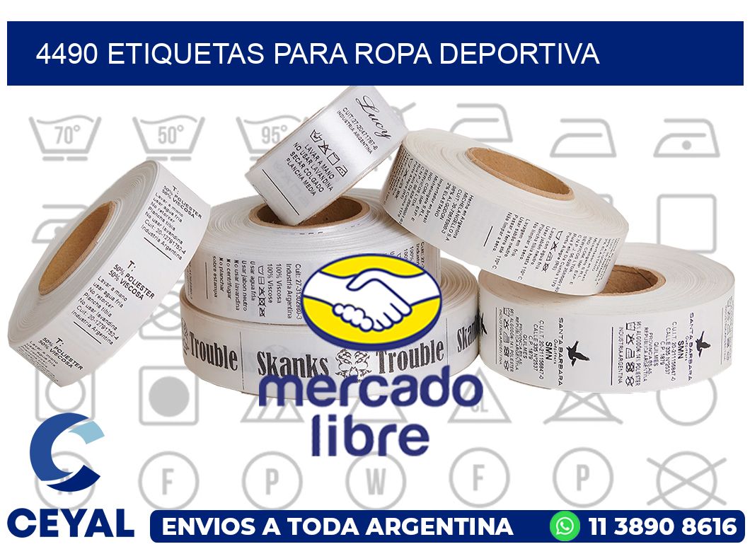 4490 ETIQUETAS PARA ROPA DEPORTIVA