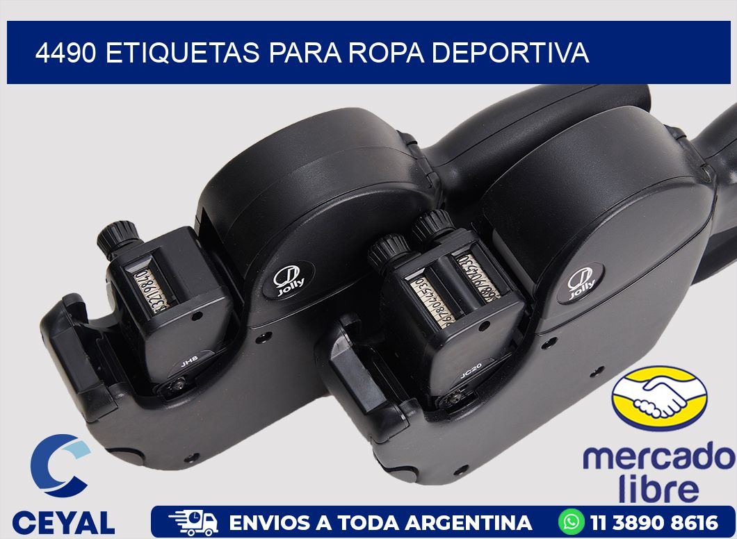4490 ETIQUETAS PARA ROPA DEPORTIVA
