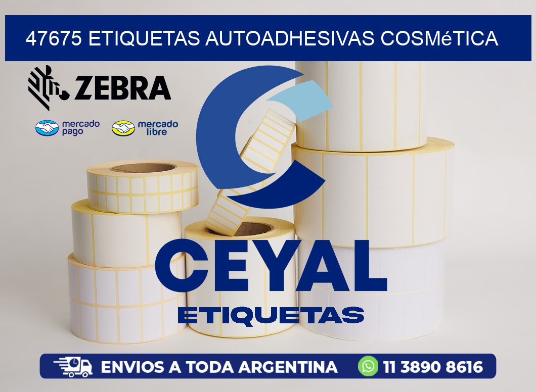 47675 Etiquetas autoadhesivas cosmética