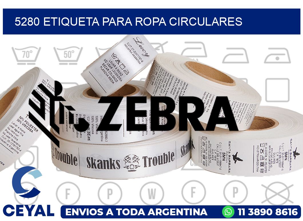 5280 ETIQUETA PARA ROPA CIRCULARES