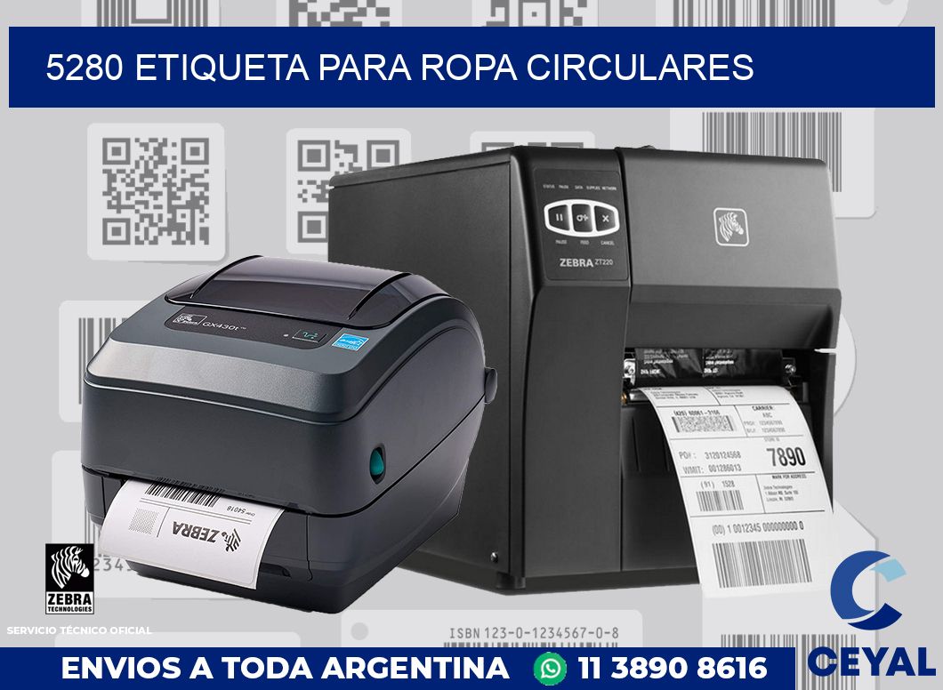 5280 ETIQUETA PARA ROPA CIRCULARES