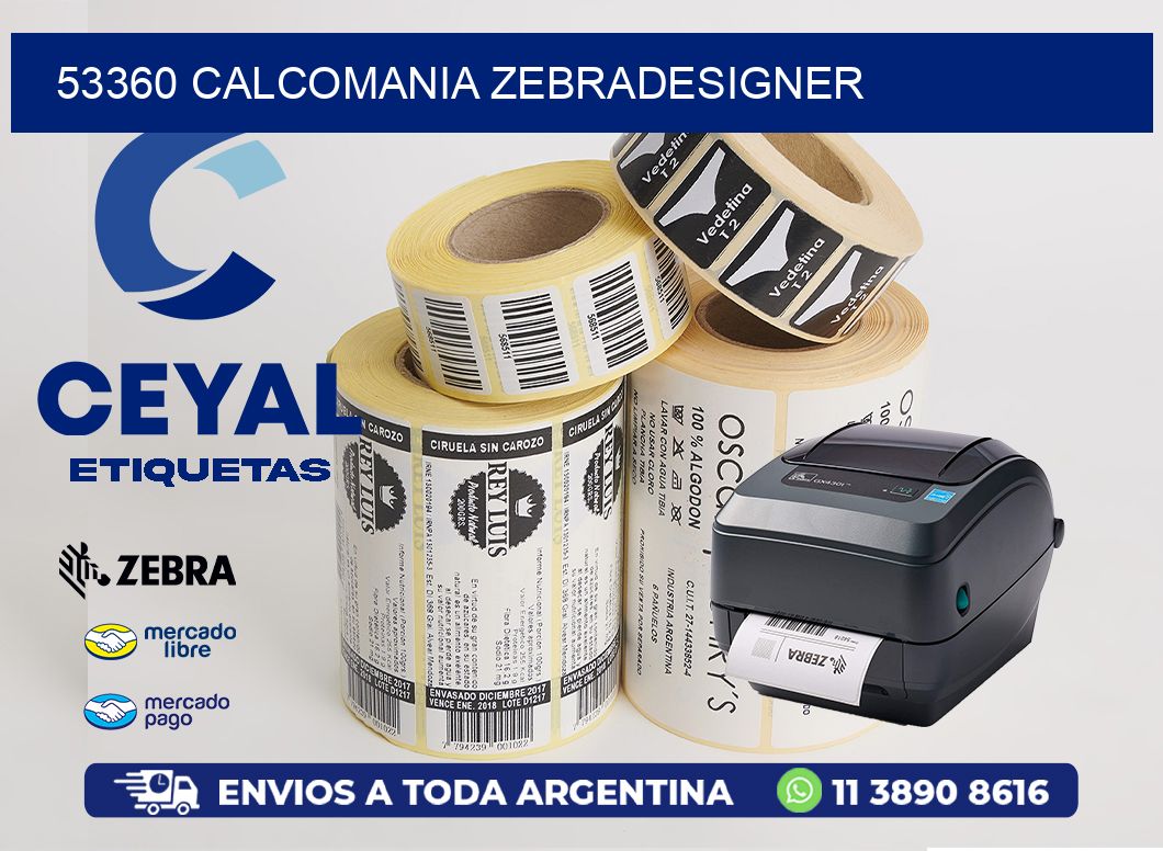 53360 CALCOMANIA ZEBRADESIGNER
