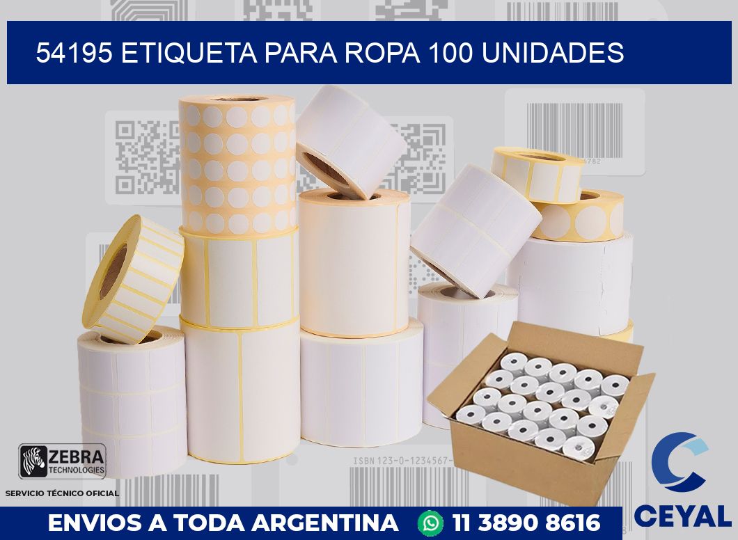 54195 ETIQUETA PARA ROPA 100 UNIDADES