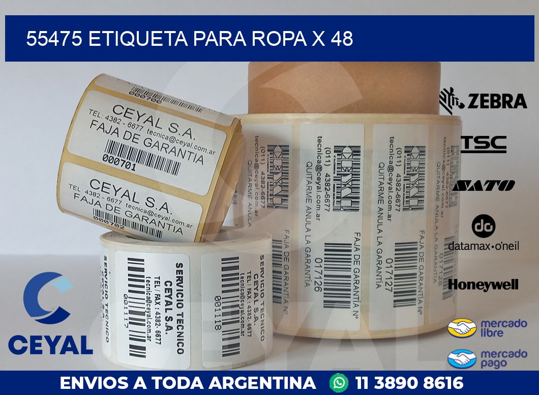 55475 ETIQUETA PARA ROPA X 48