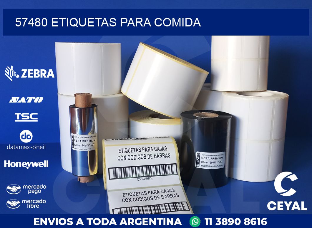 57480 ETIQUETAS PARA COMIDA