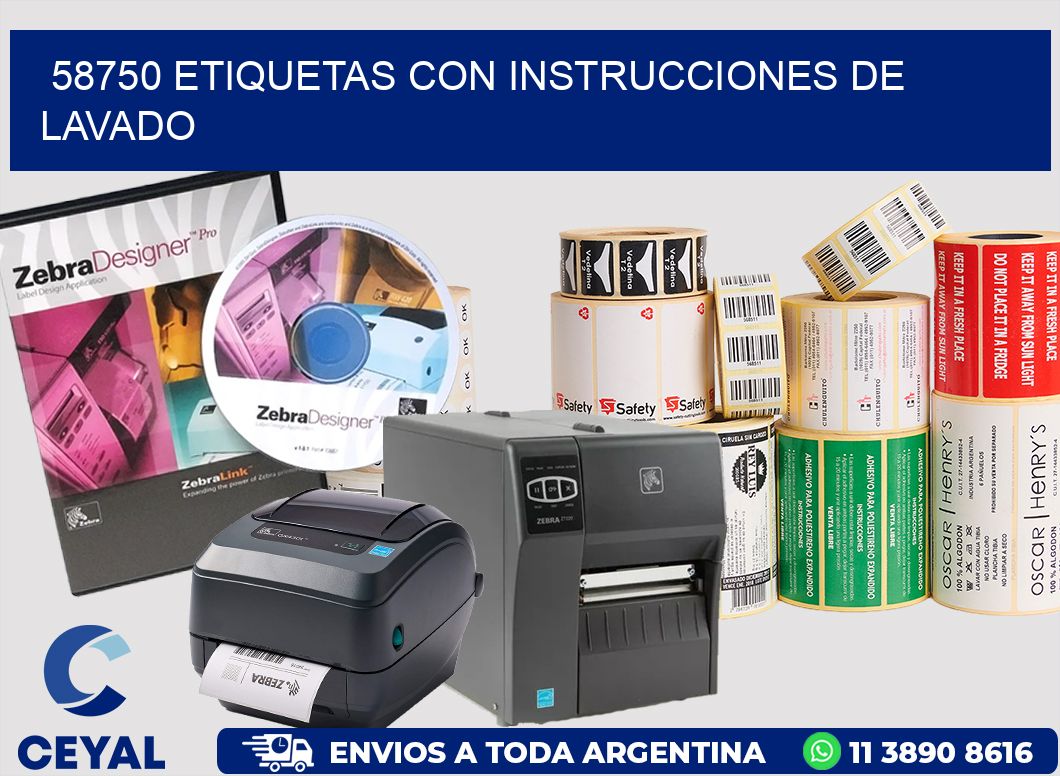 58750 ETIQUETAS CON INSTRUCCIONES DE LAVADO