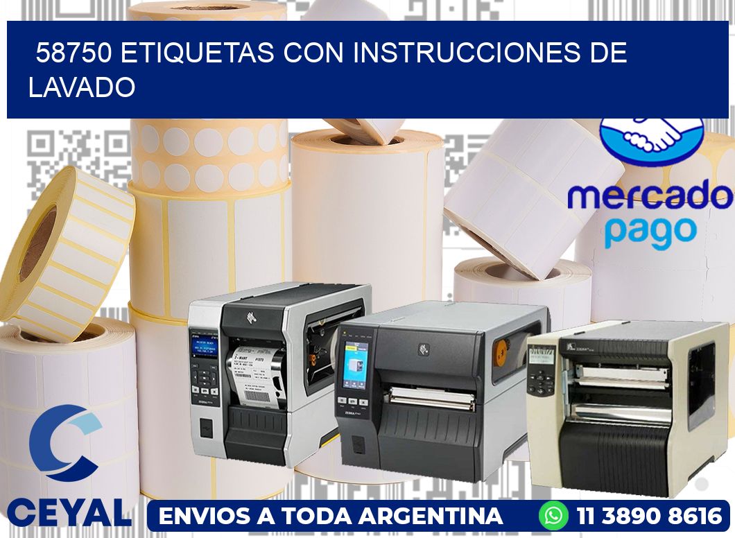 58750 ETIQUETAS CON INSTRUCCIONES DE LAVADO