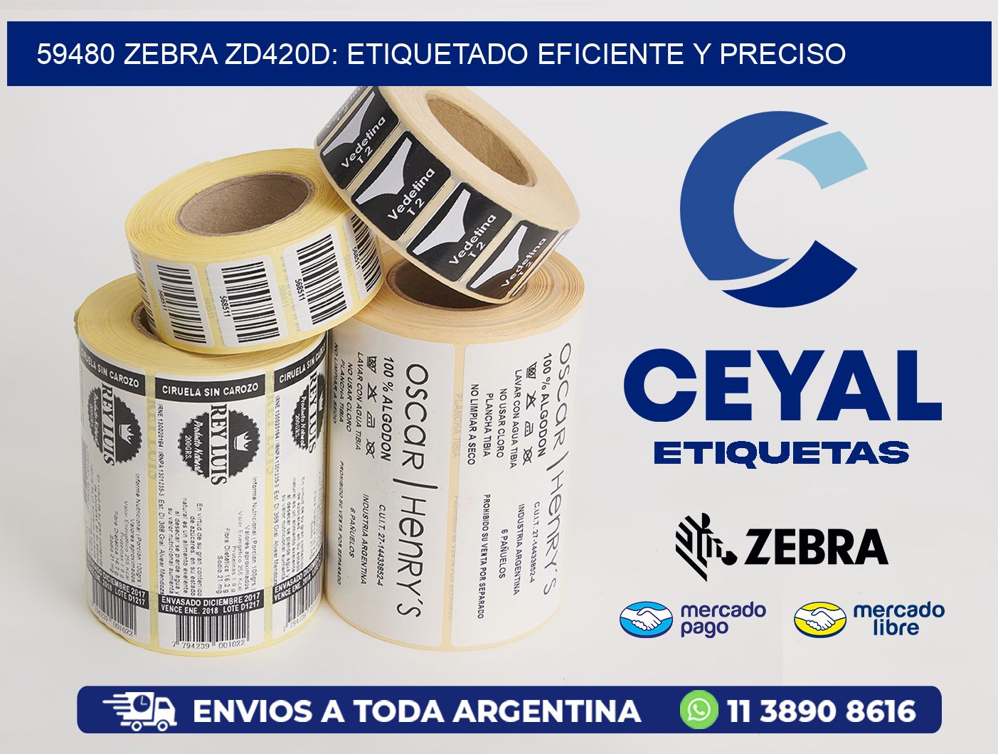 59480 Zebra ZD420D: Etiquetado Eficiente y Preciso