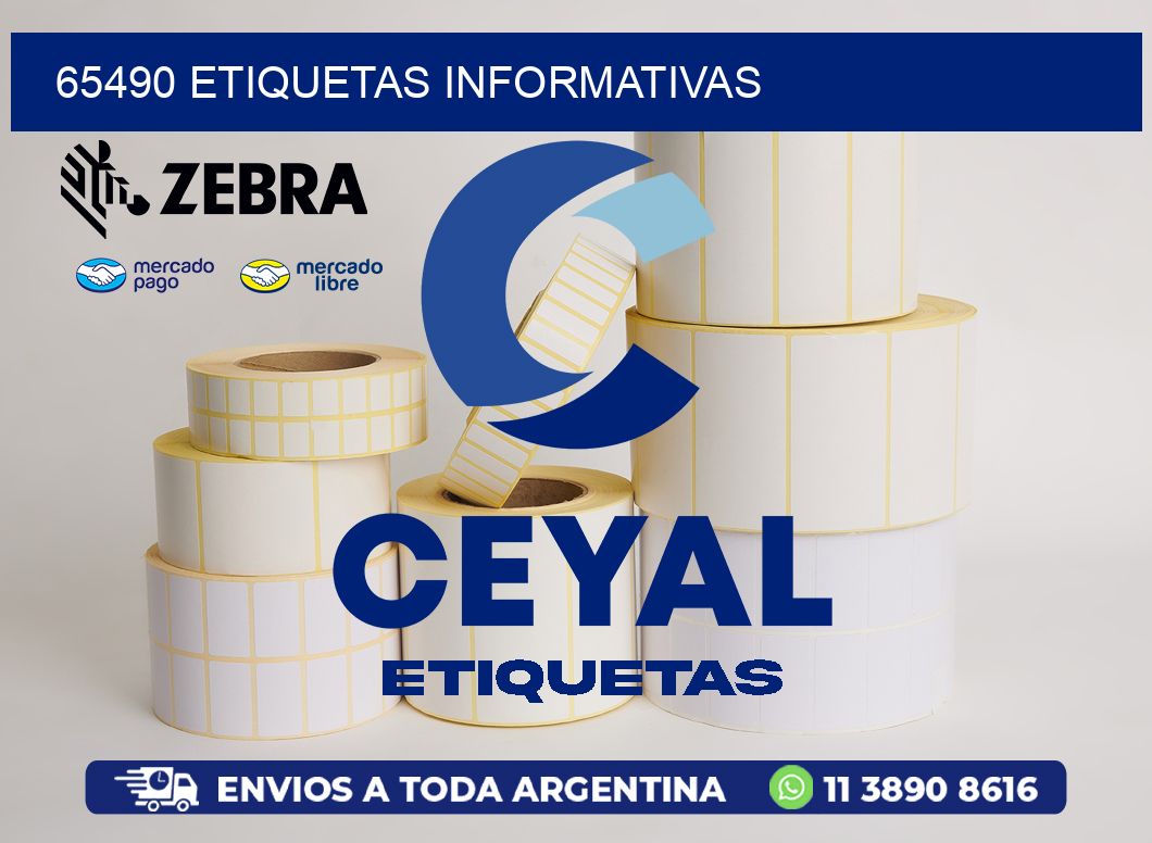 65490 etiquetas informativas