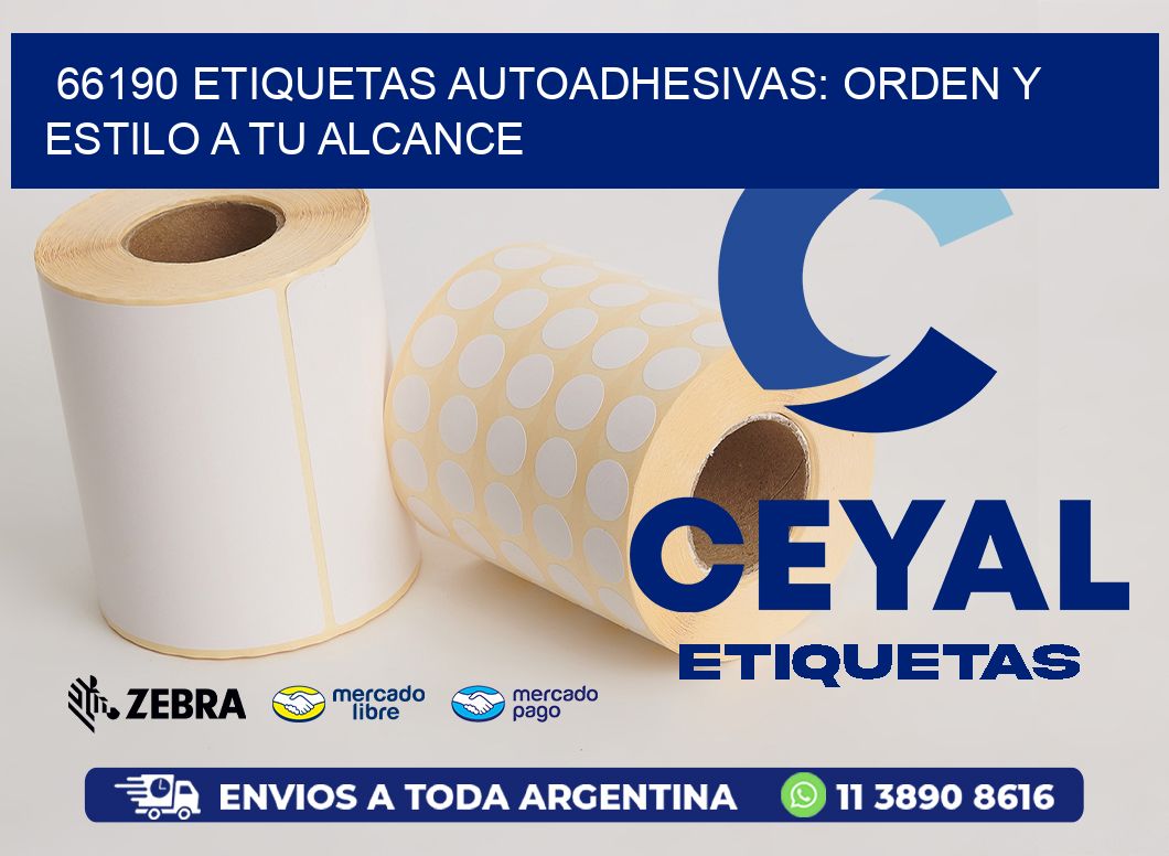 66190 Etiquetas Autoadhesivas: Orden y Estilo a tu Alcance