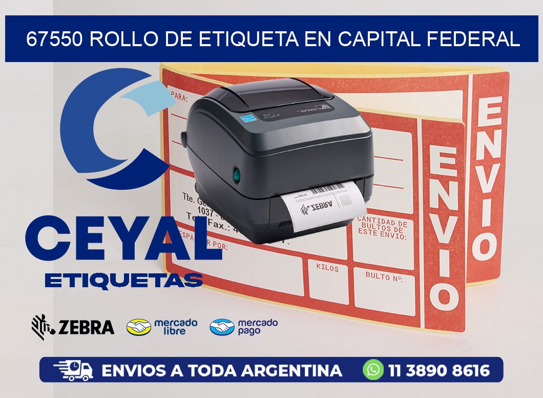 67550 ROLLO DE ETIQUETA EN CAPITAL FEDERAL
