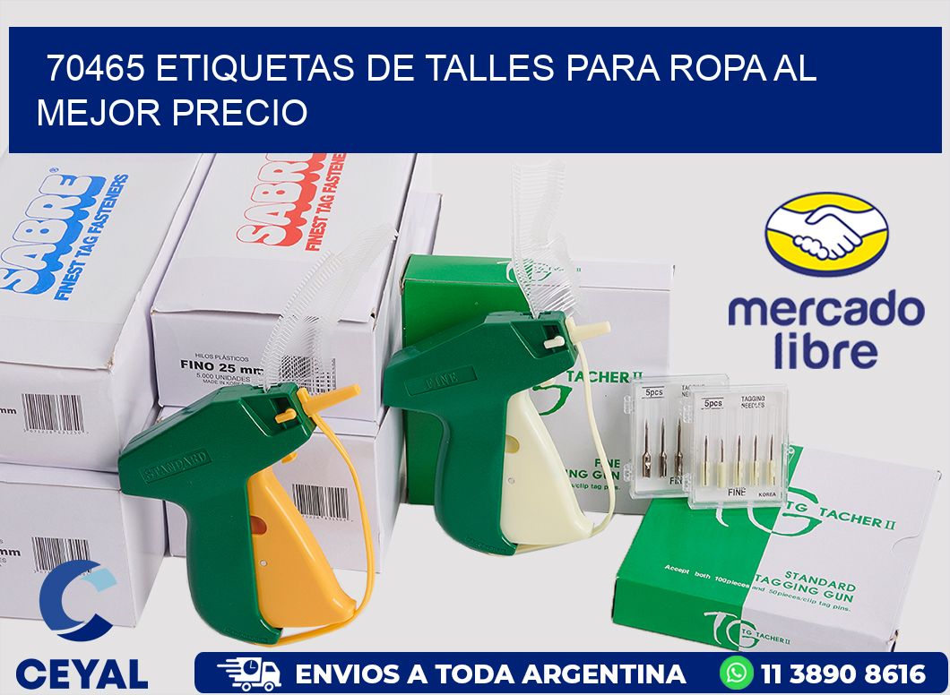 70465 ETIQUETAS DE TALLES PARA ROPA AL MEJOR PRECIO