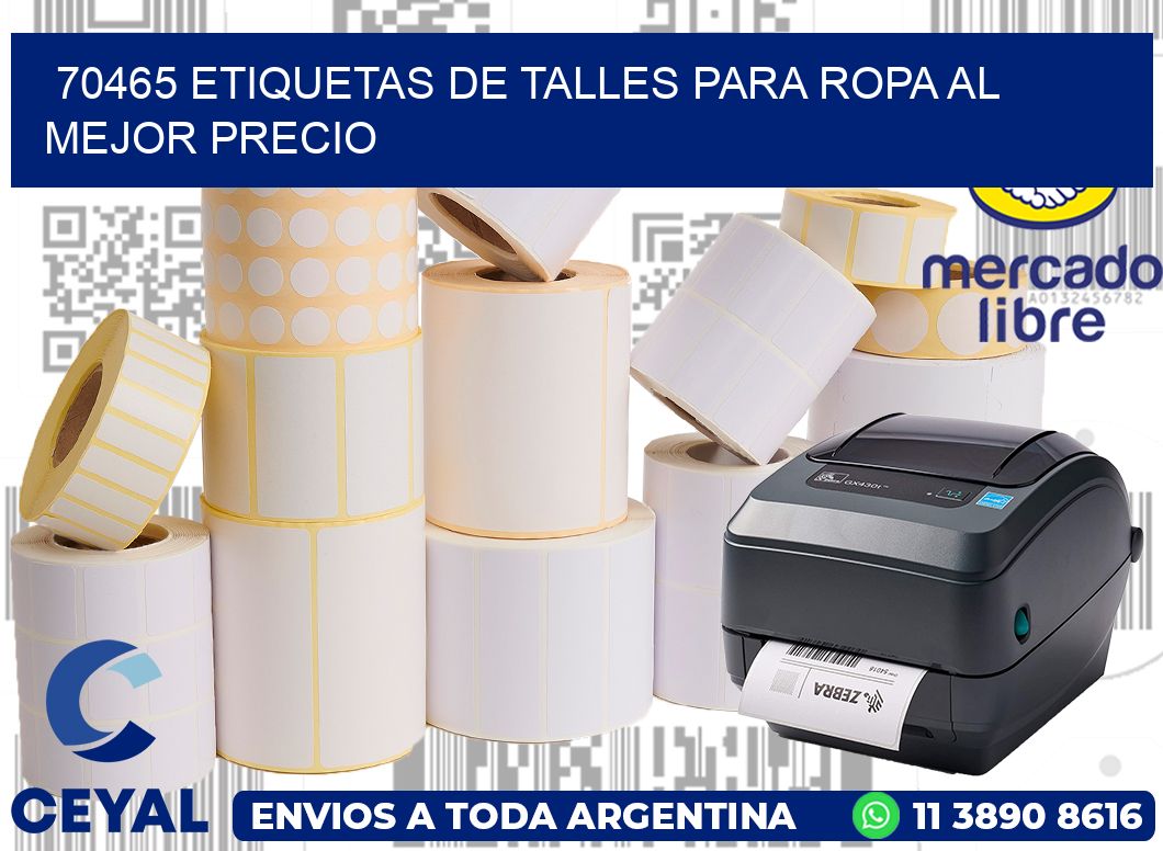 70465 ETIQUETAS DE TALLES PARA ROPA AL MEJOR PRECIO