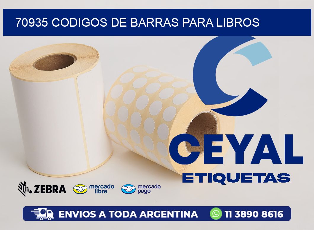 70935 CODIGOS DE BARRAS PARA LIBROS