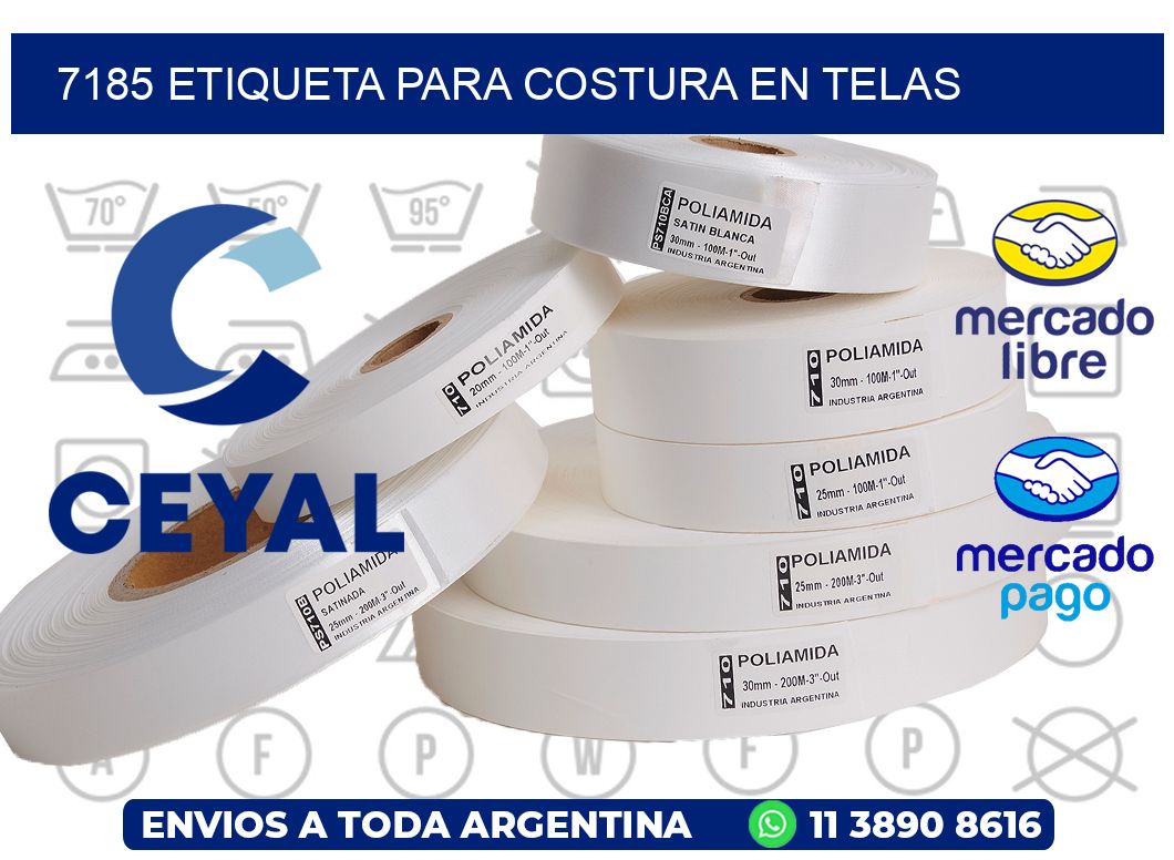 7185 ETIQUETA PARA COSTURA EN TELAS