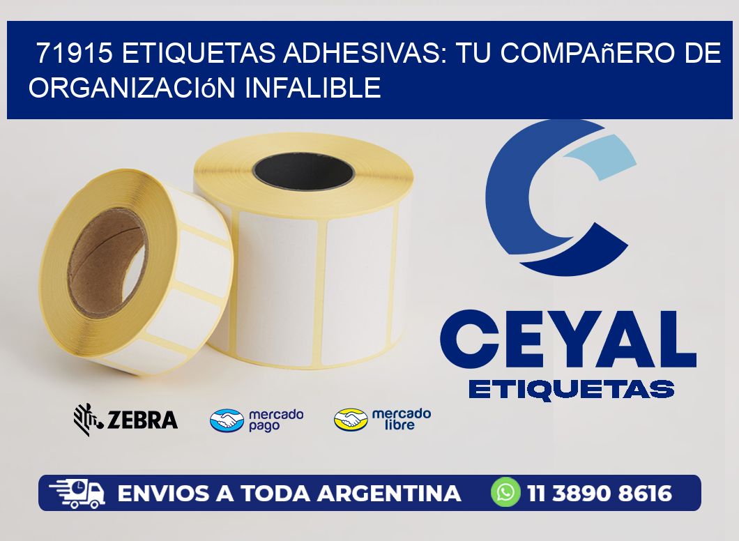 71915 Etiquetas Adhesivas: Tu Compañero de Organización Infalible