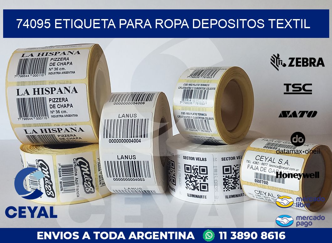 74095 ETIQUETA PARA ROPA DEPOSITOS TEXTIL