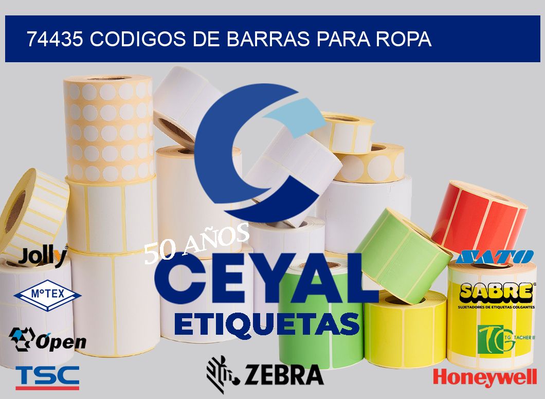 74435 CODIGOS DE BARRAS PARA ROPA