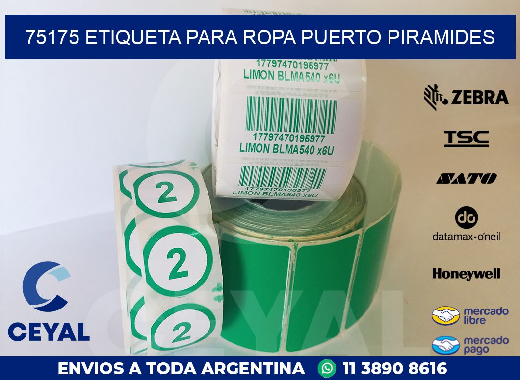 75175 ETIQUETA PARA ROPA PUERTO PIRAMIDES